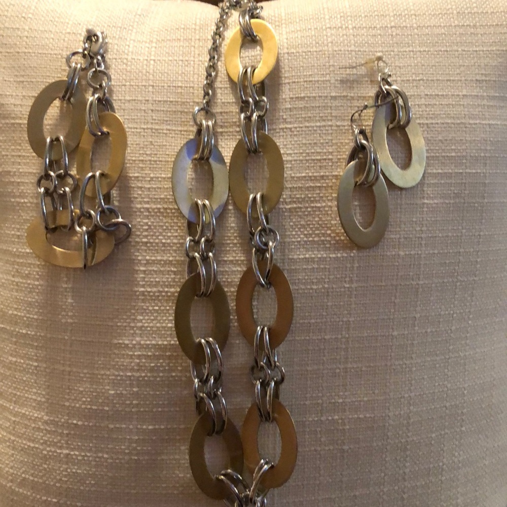 Necklace, earrings, & bracelet